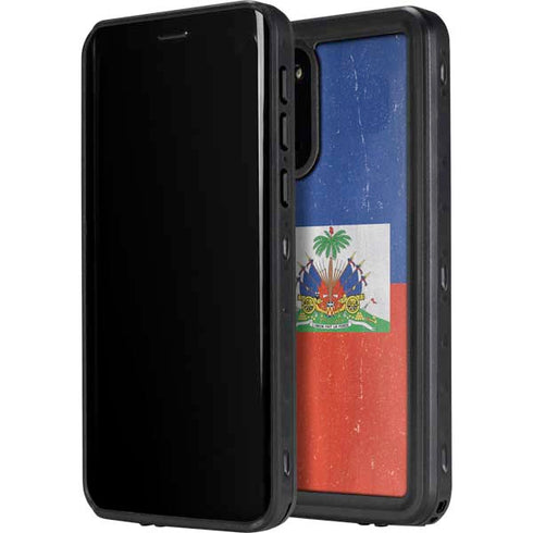 Haiti Flag Distressed Galaxy S20 Waterproof Case